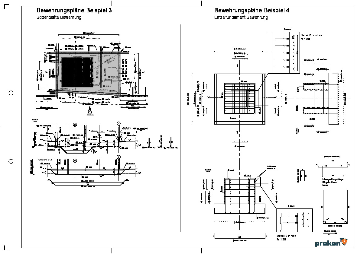 Bodenplatte und Einzelfundament Bewehrung