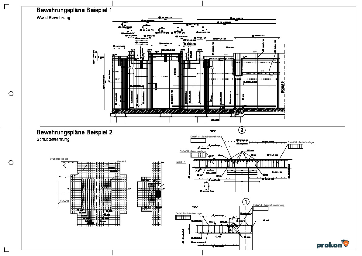 Wand Bewehrung und Schubbewehrung